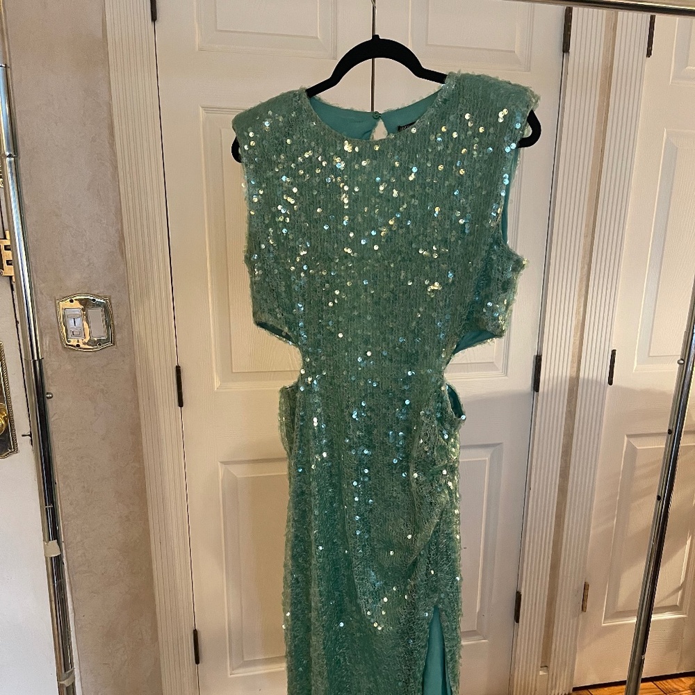 NWT: Zara Cut Out Sequin Dress